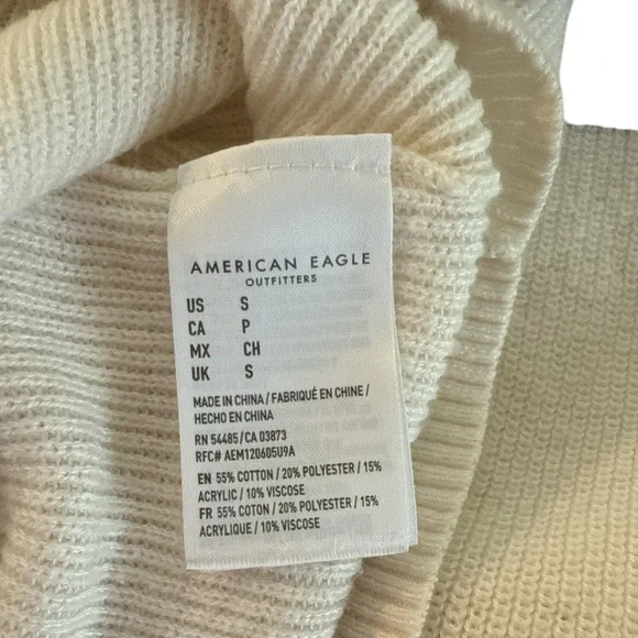 American Eagle Retro Stripe Crew Neck Sweater - Cozy Cotton Blend - Size S - Picture 9 of 9